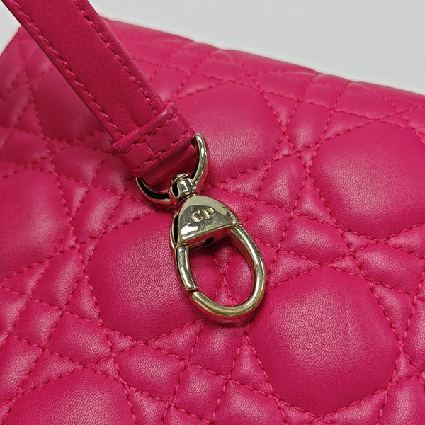 Lady Dior Mini Cannage Lambskin Red