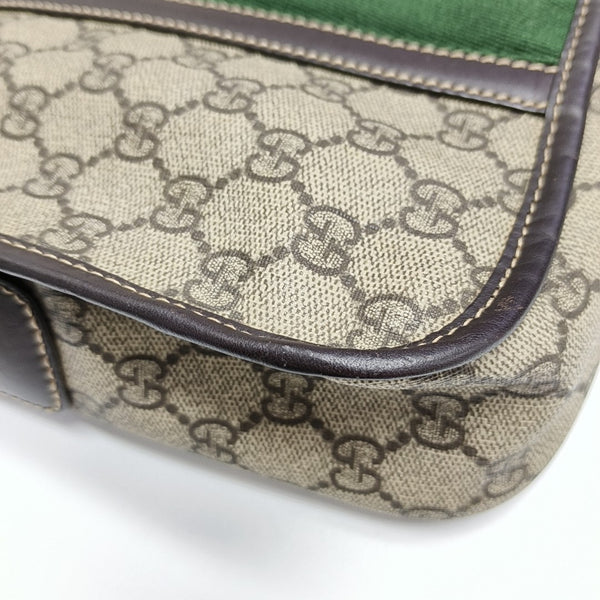 Monogram Coated Canvas Crossbody Bag Beige