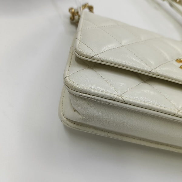 WOC Quilted Lambskin White