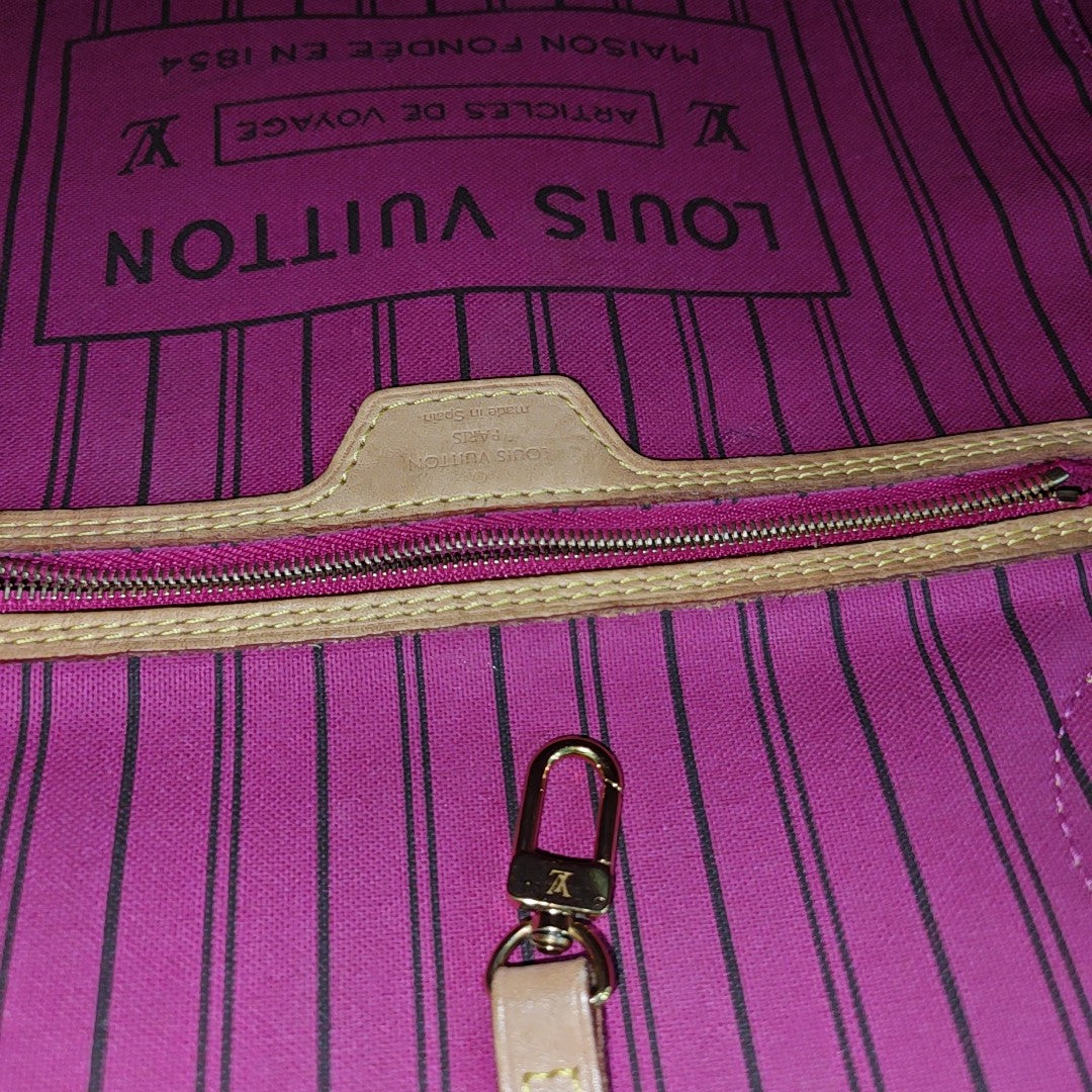 NEVERFULL MM Monogram Coated Canvas Brown