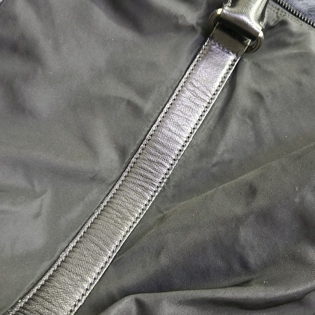 Nylon Top Handle Bag Black