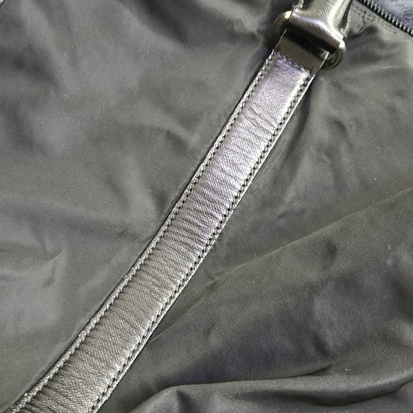 Nylon Top Handle Bag Black