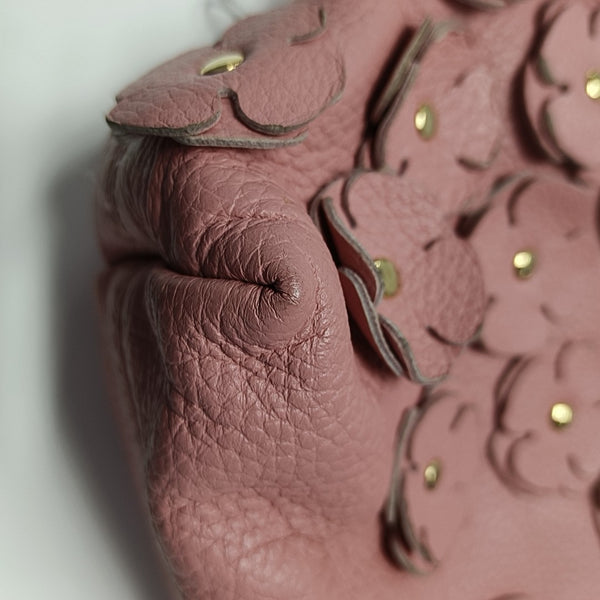 Leather Tote Bag Pink