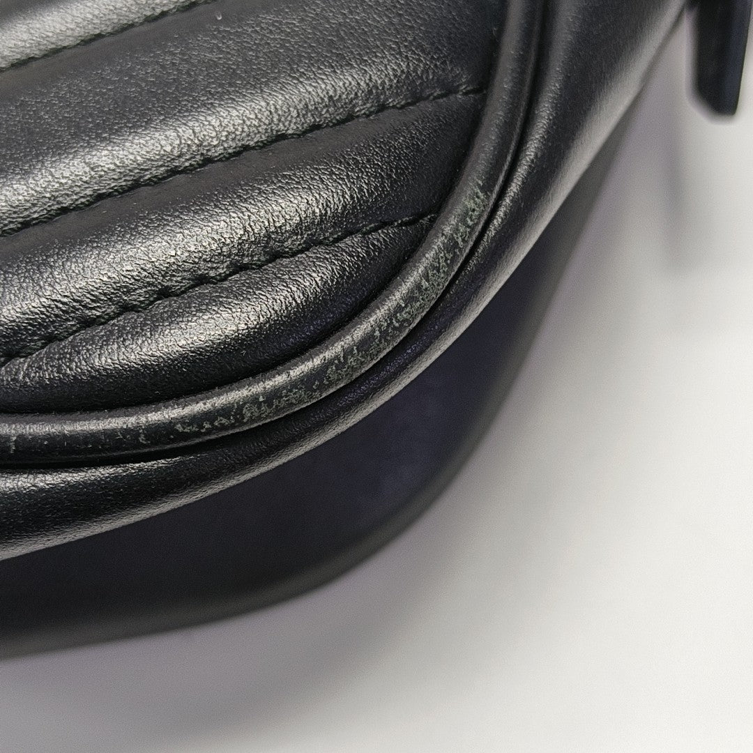 GG Marmont Small Quilted Calfskin Black