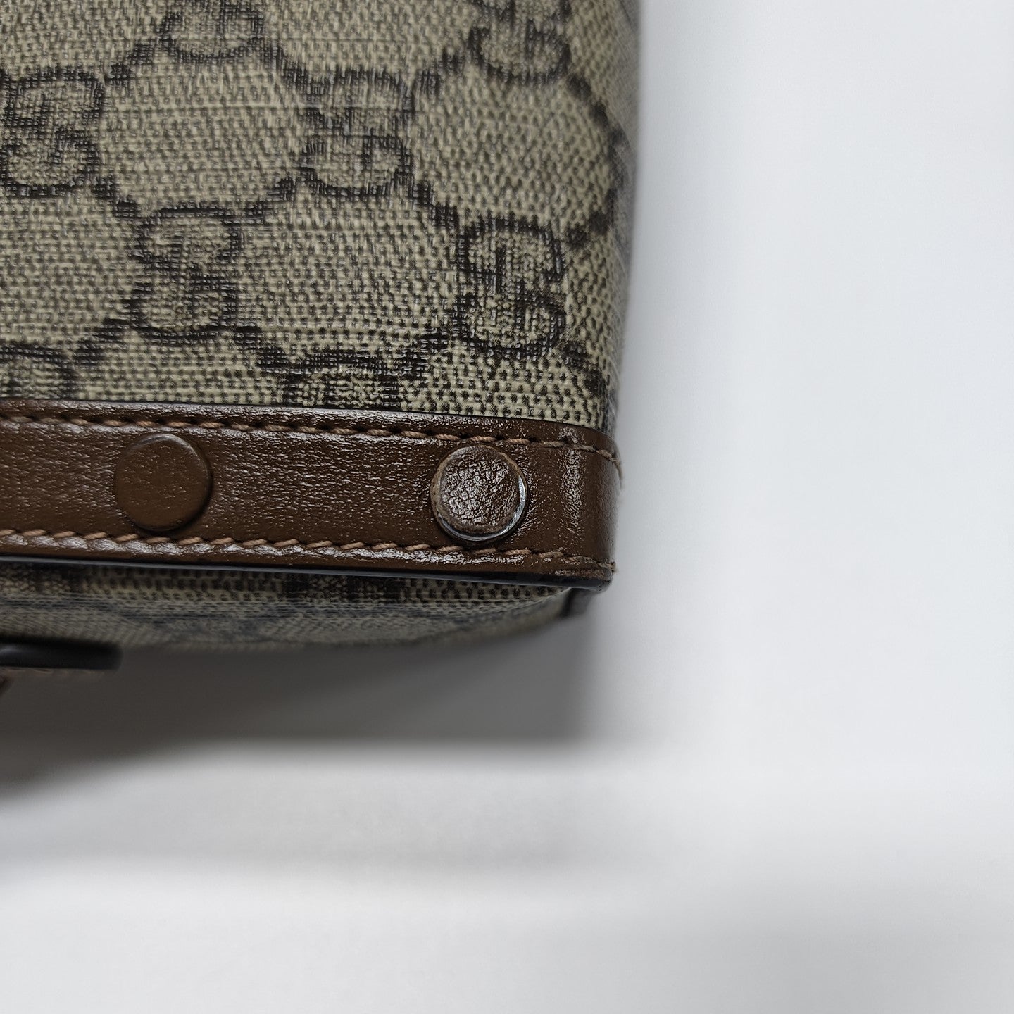 Horsebit 1955 Mini Monogram Coated Canvas Beige