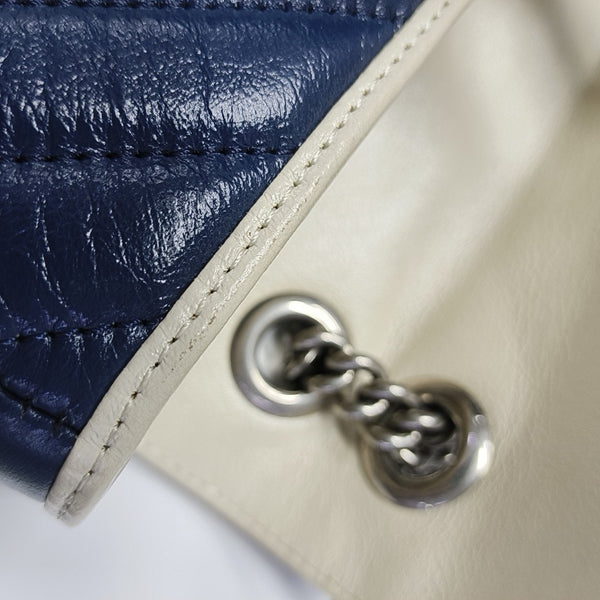 GG Marmont Medium Quilted Calfskin Blue