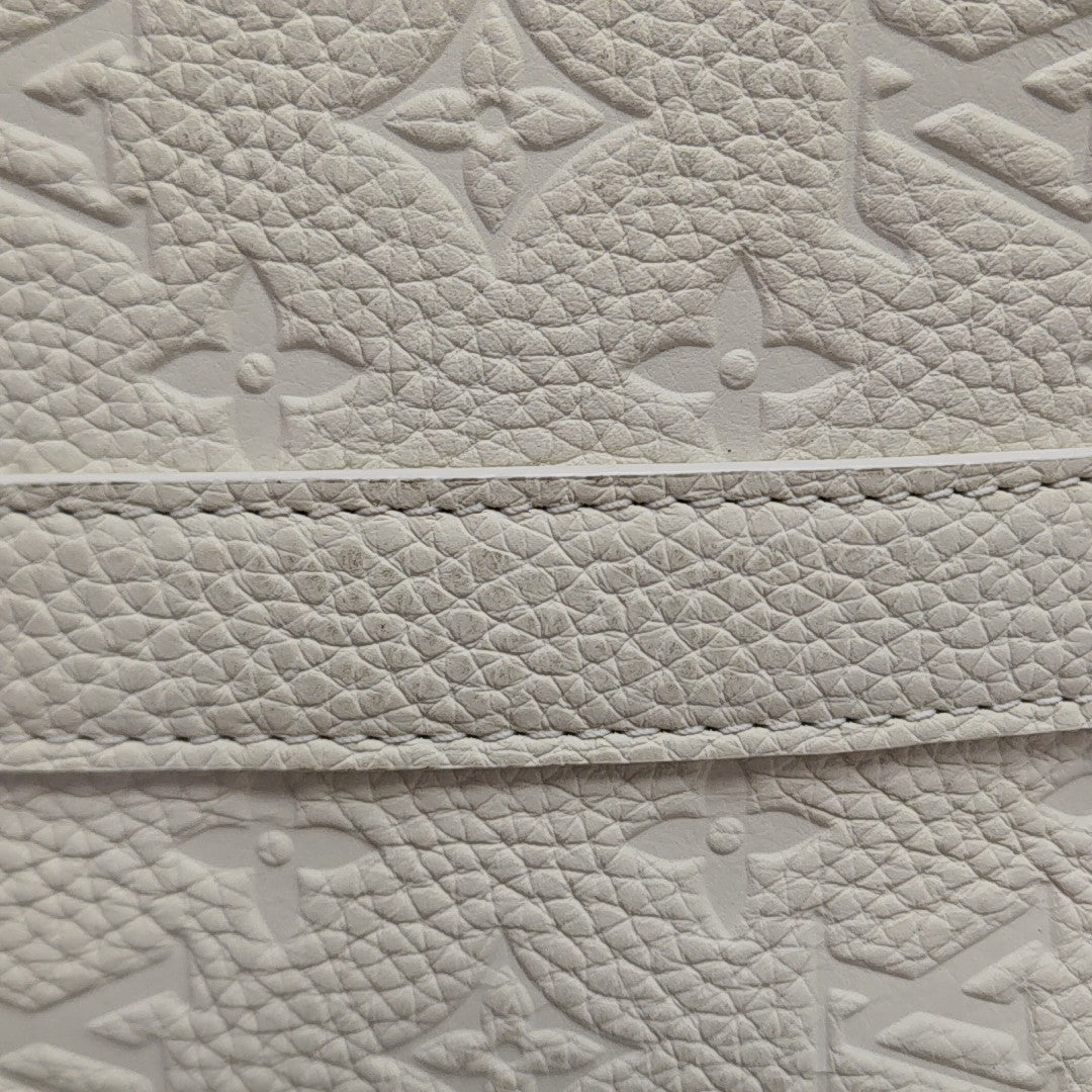 TRIANGLE Monogram Calfskin White