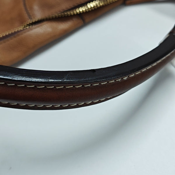 Calfskin Top Handle Bag Brown
