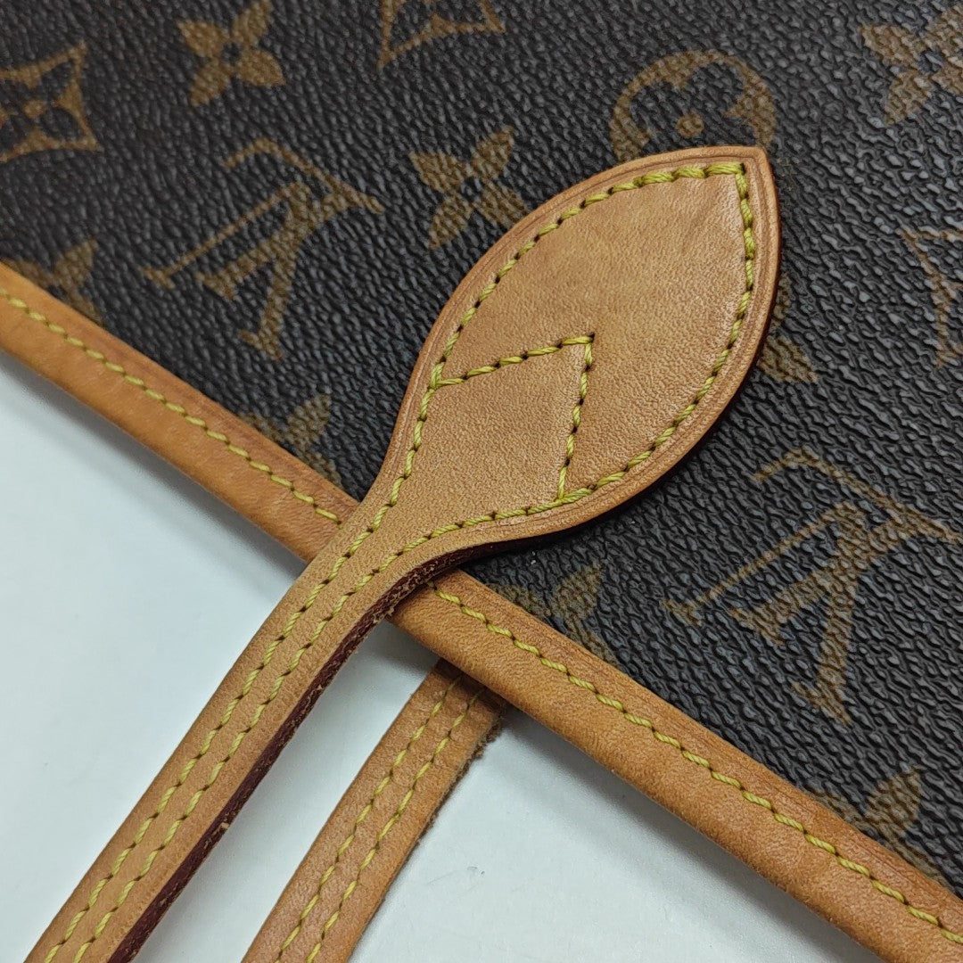 NEVERFULL MM Monogram Coated Canvas Brown