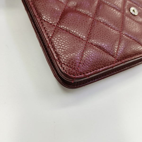 WOC Quilted Grained Calfskin Red