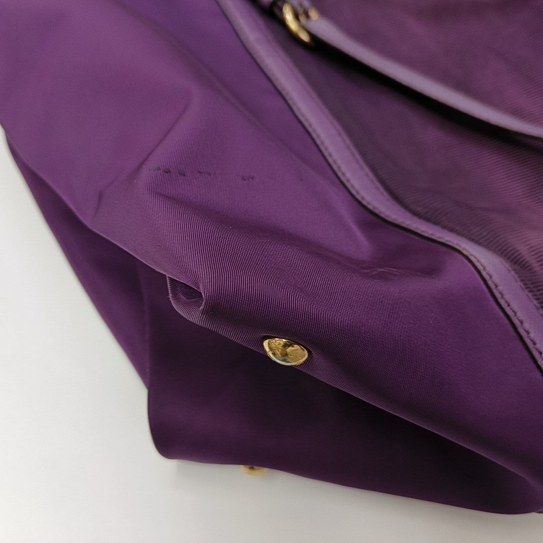 Nylon Tote Bag Purple