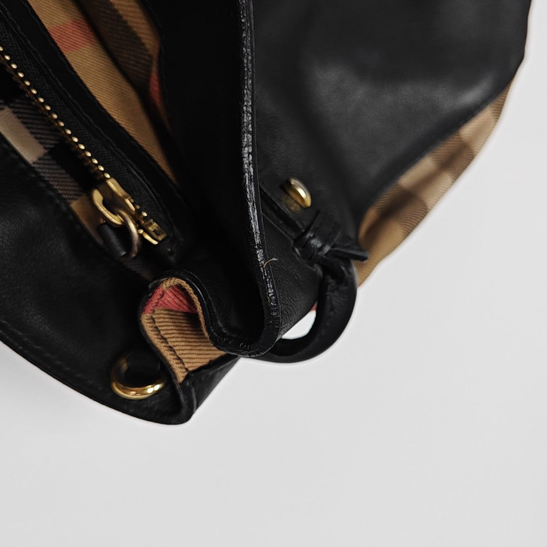 The Banner Medium Calfskin Black