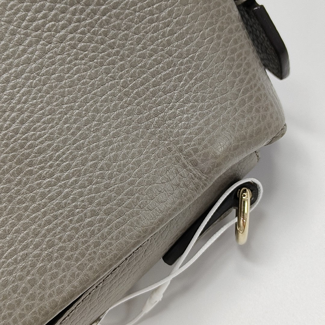 Interlocking G Large Calfskin Gray