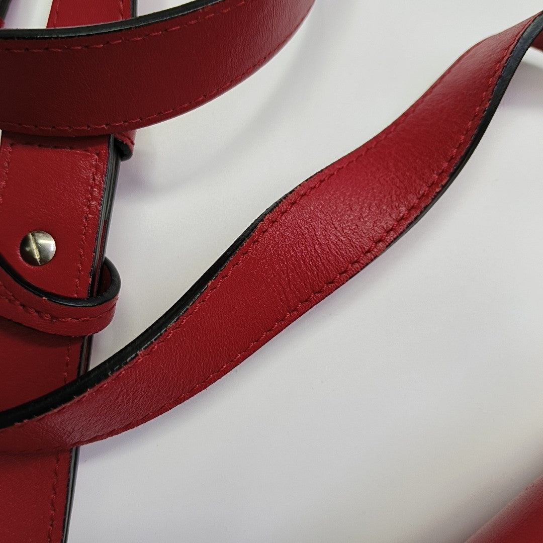 Calfskin Shoulder Bag Red