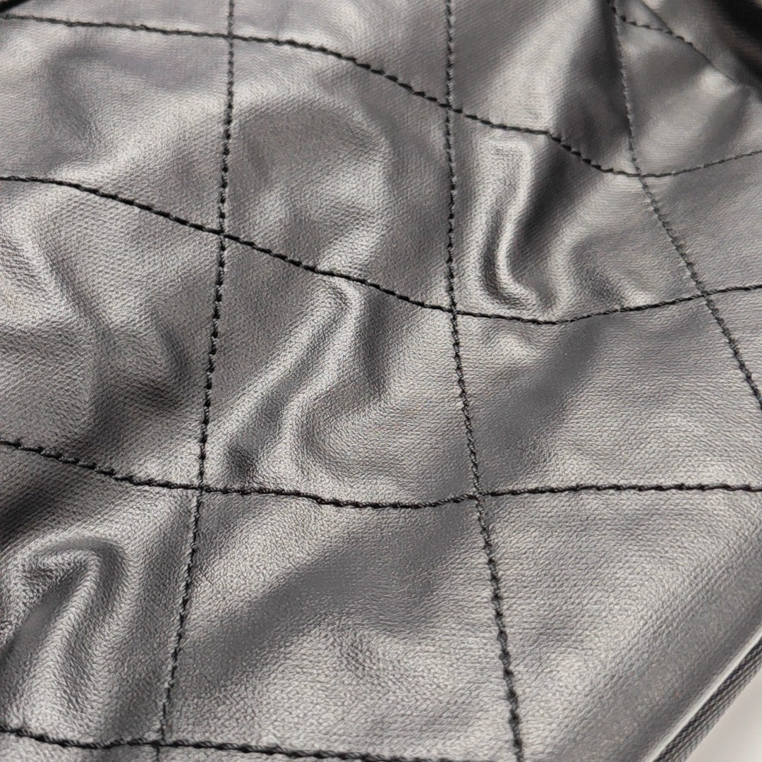 PARIS BIARRITZ Large Quilted Coated Canvas Black