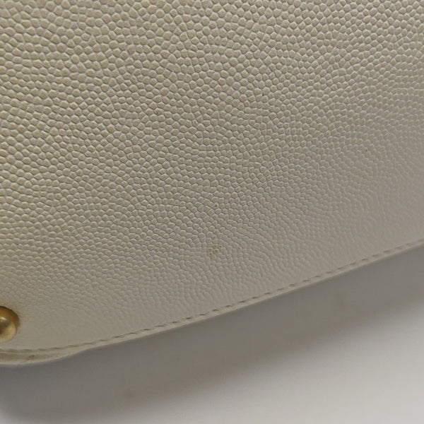 COCO HANDLE Medium Quilted Grained Calfskin Beige