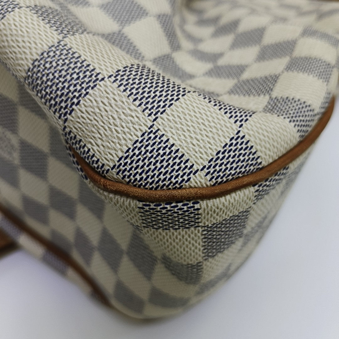 SIRACUSA MM Damier Azur Coated Canvas White