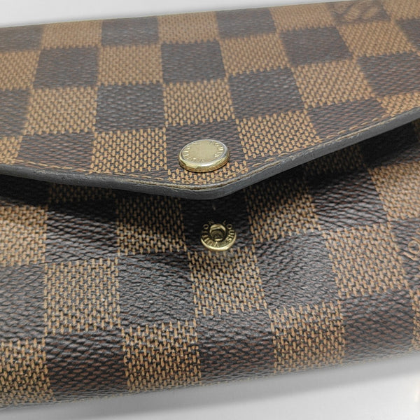 JOSÉPHINE Damier Ebene Coated Canvas Brown Wallet