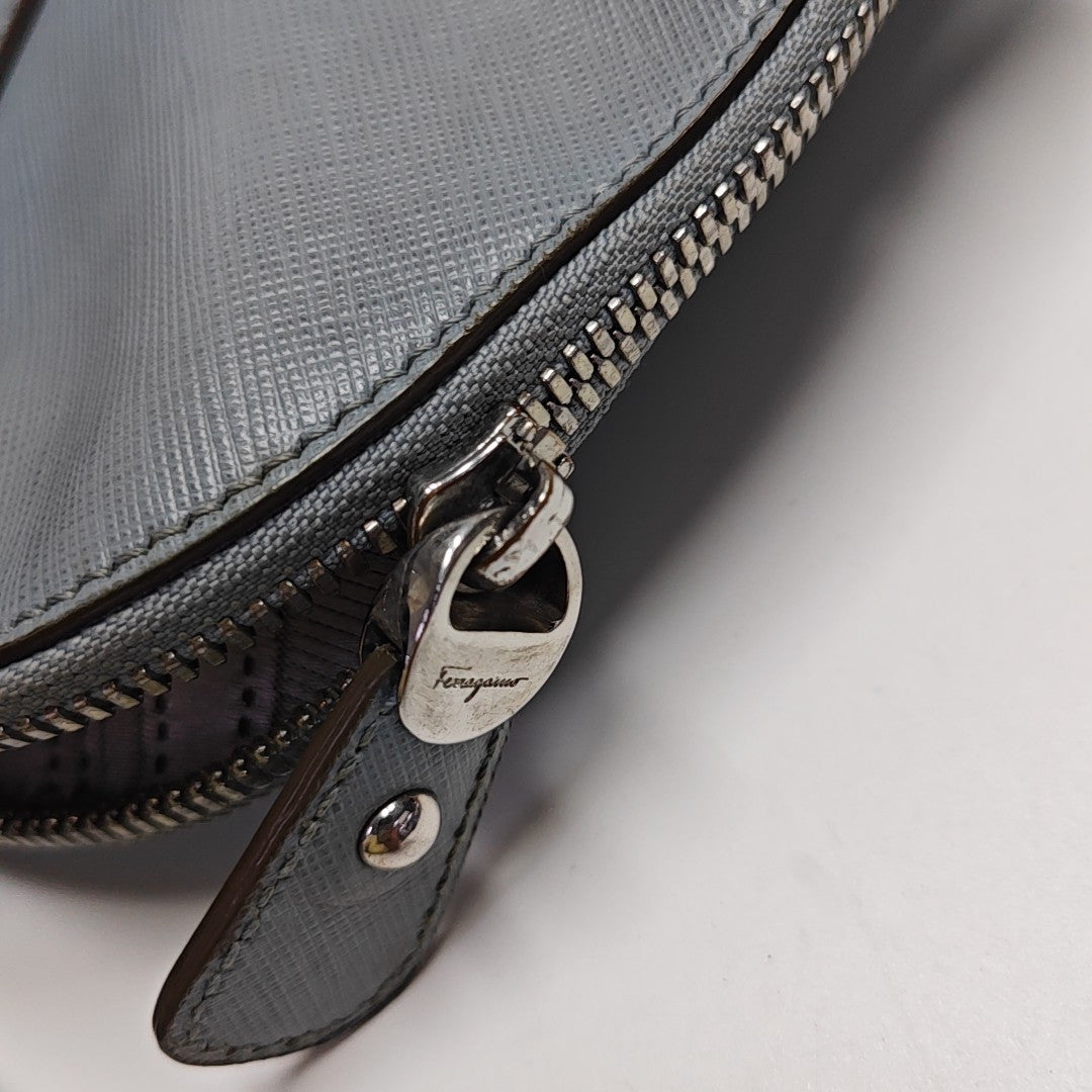 Calfskin Top Handle Bag Blue