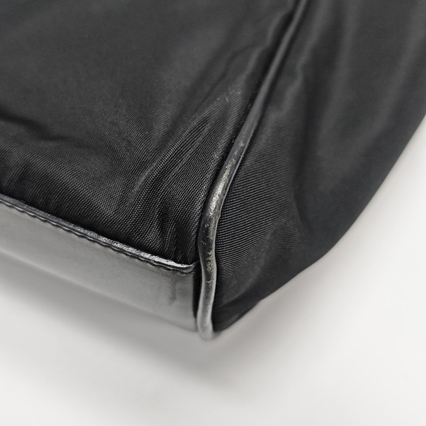 Nylon Top Handle Bag Black