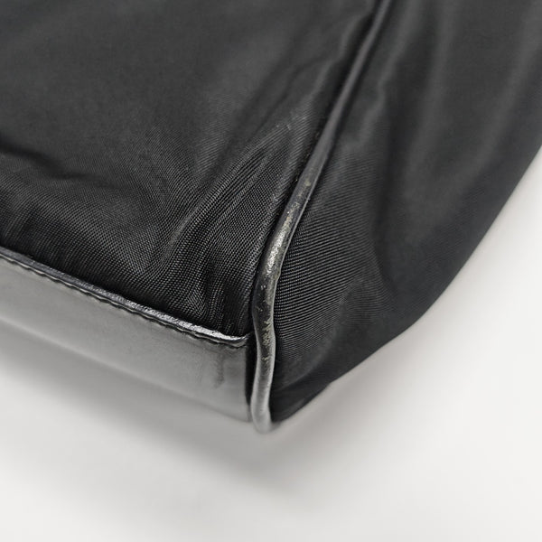 Nylon Top Handle Bag Black
