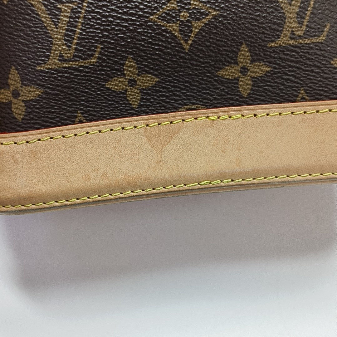 ALMA Mini Monogram Coated Canvas Brown
