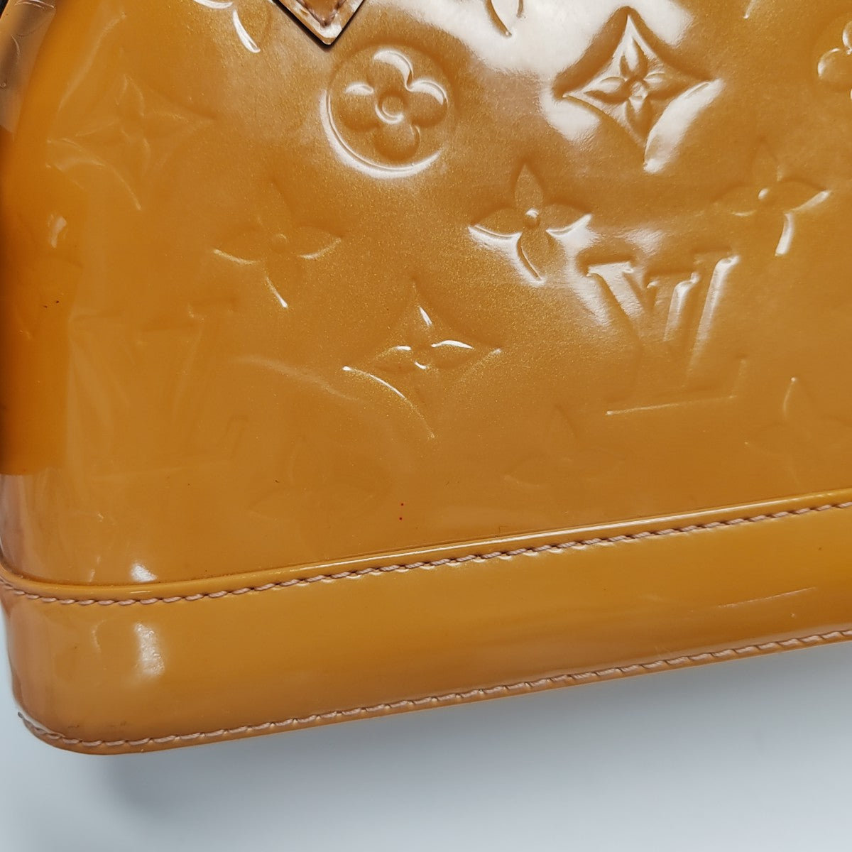 ALMA BB Monogram Patent Leather Yellow