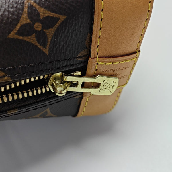ALMA BB Monogram Coated Canvas Brown