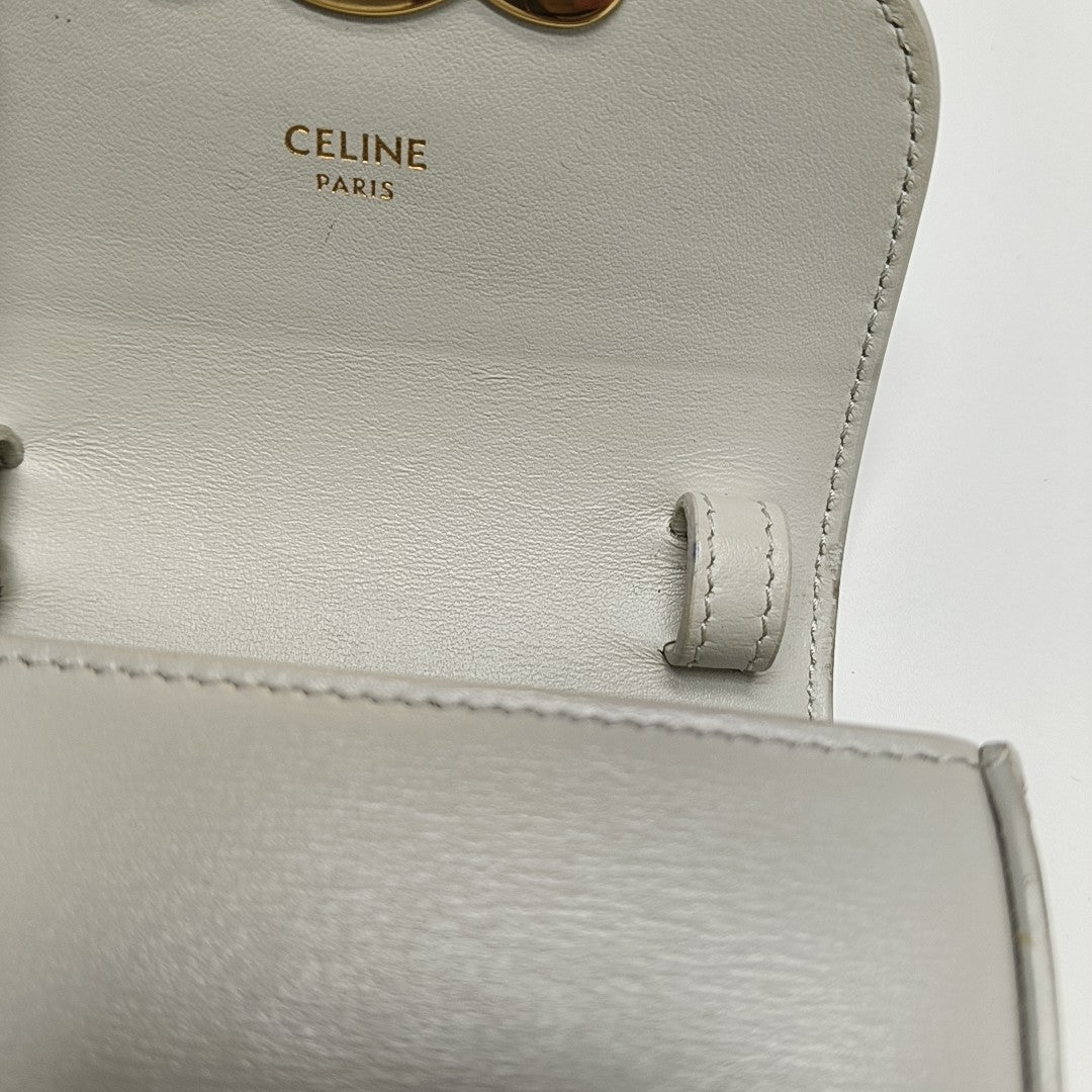 TRIOMPHE Mini Calfskin White
