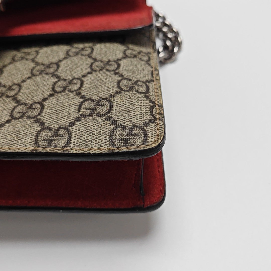 Dionysus Mini Monogram Coated Canvas Beige