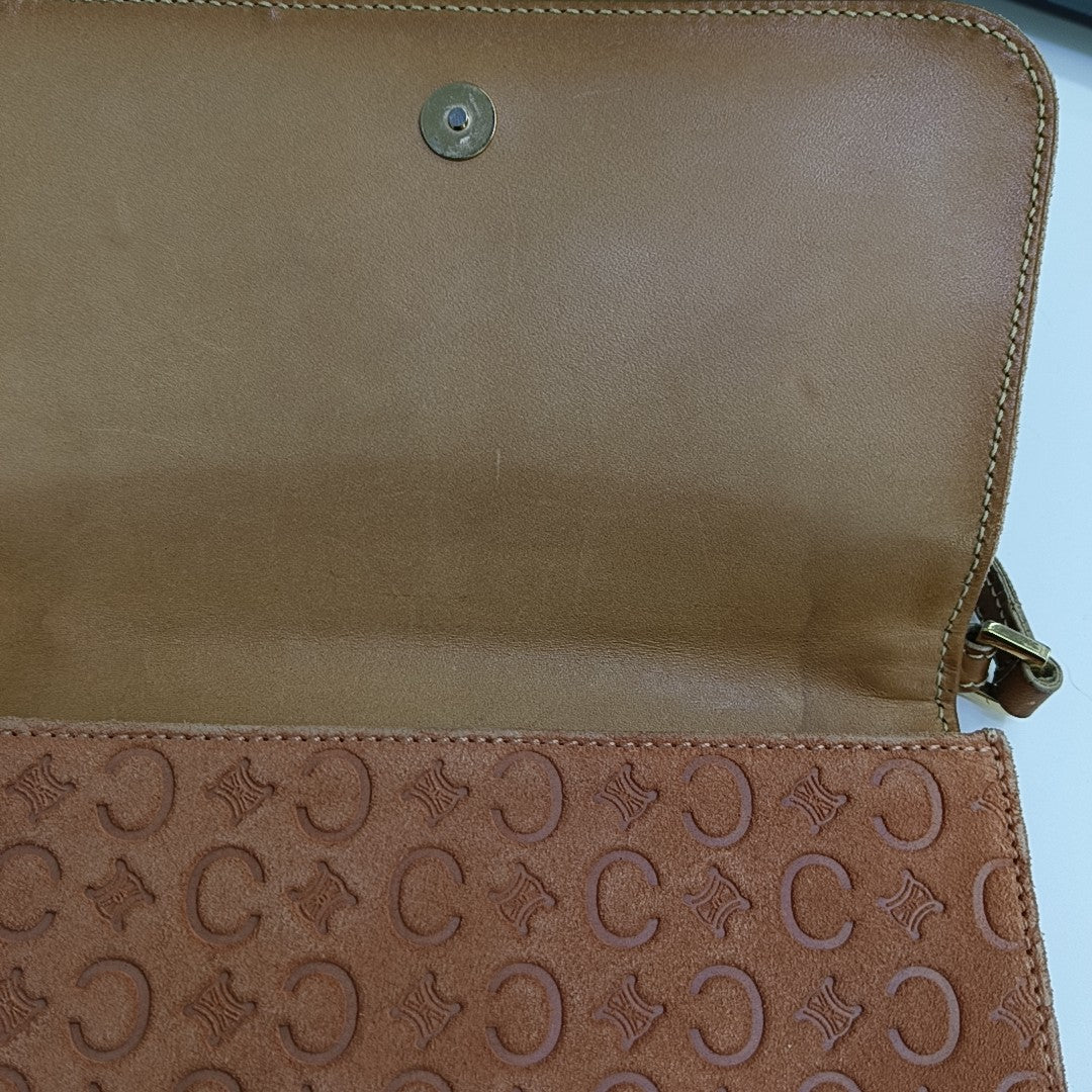 Suede Top Handle Bag Orange