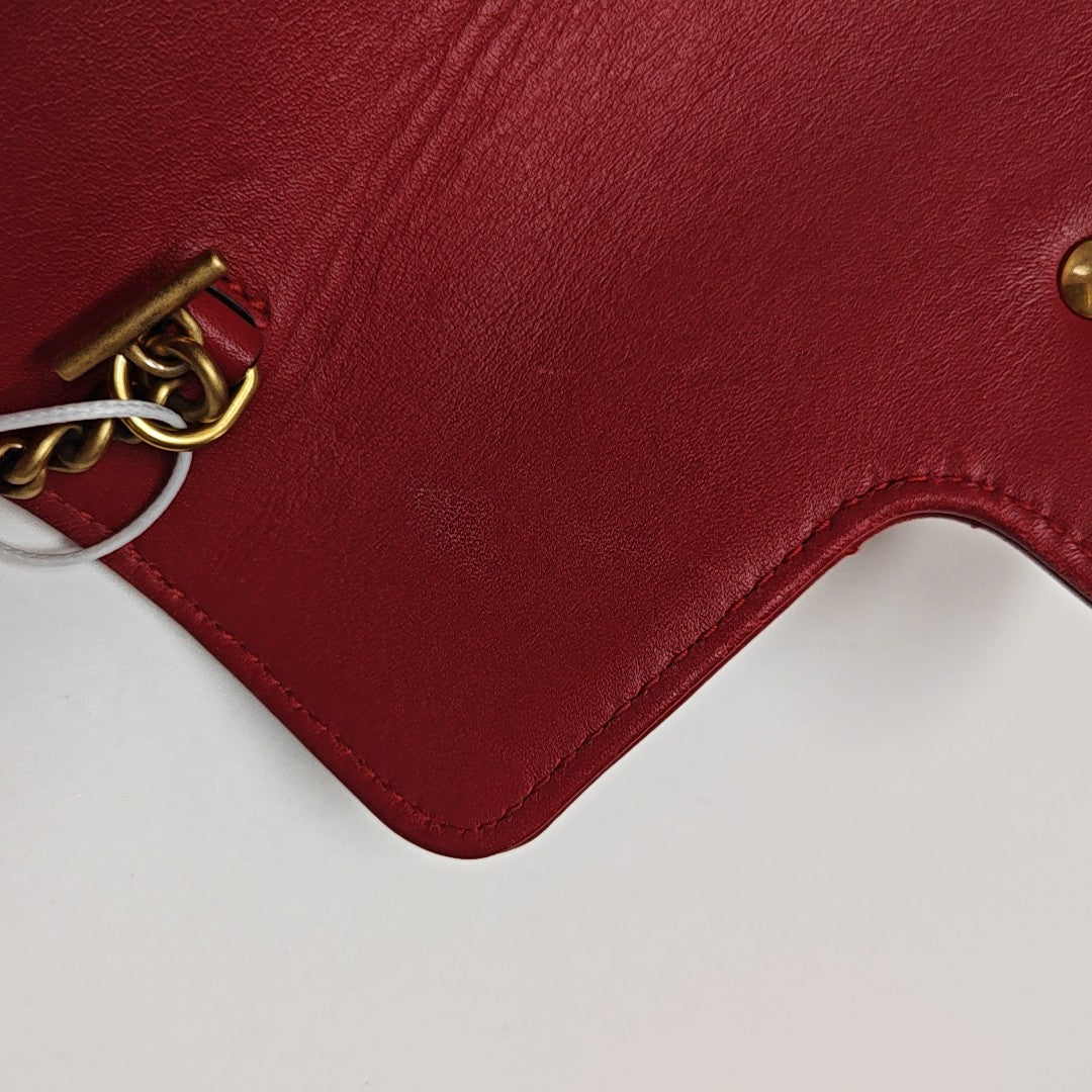 GG Marmont Mini Quilted Calfskin Red