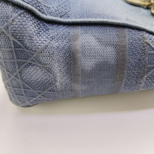 Lady D-Lite Medium Cannage Canvas Blue