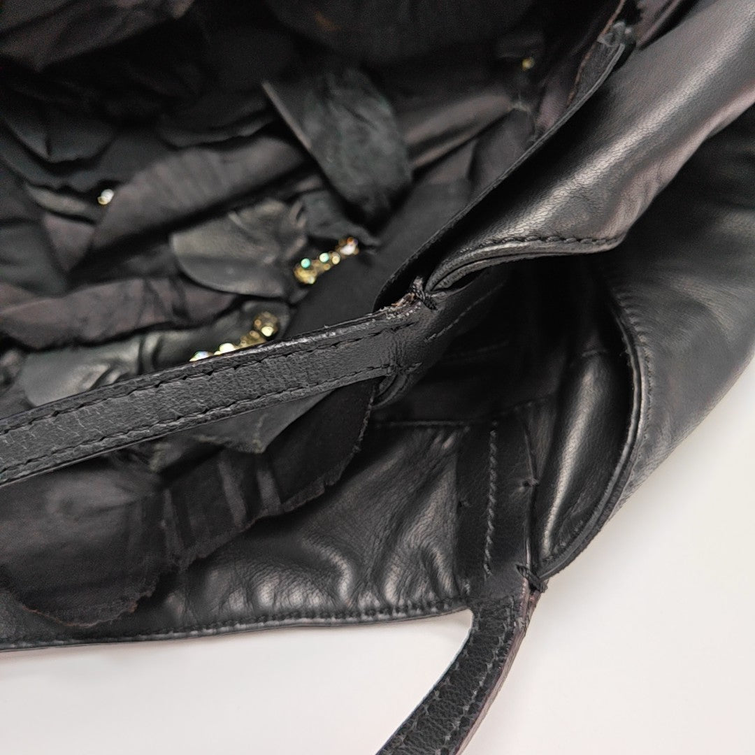Lambskin Tote Bag Black