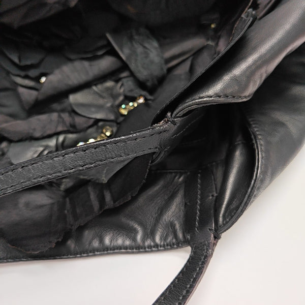 Lambskin Tote Bag Black