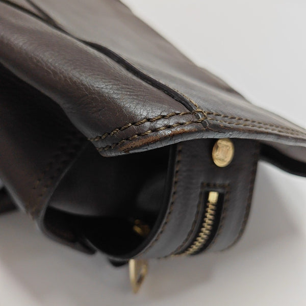 Calfskin Top Handle Bag Brown