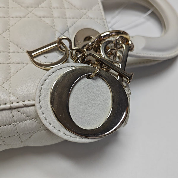Lady Dior Small Cannage Lambskin White