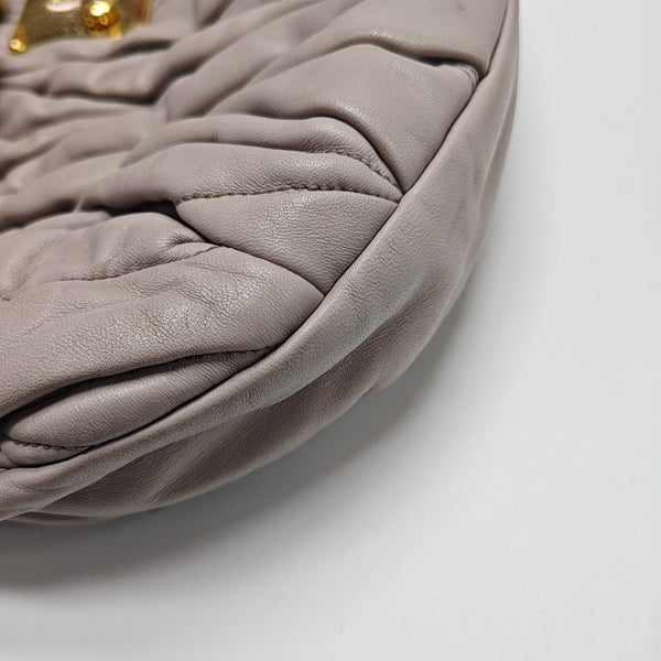 Miu Coffer Quilted Calfskin Purple