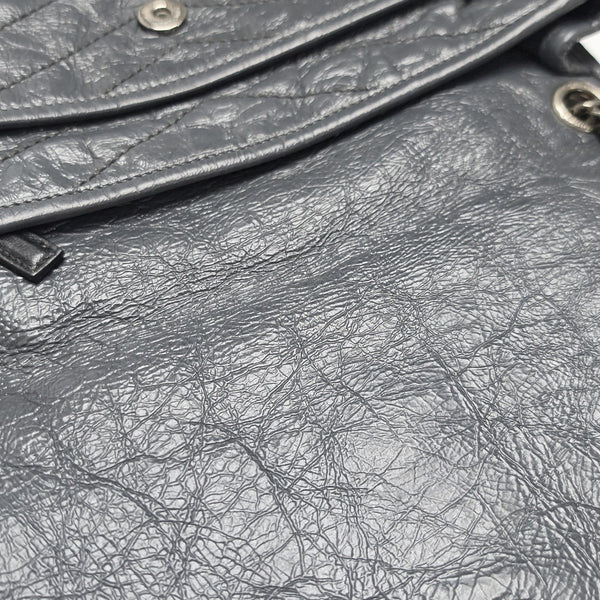 NIKI Medium Chevron Calfskin Gray