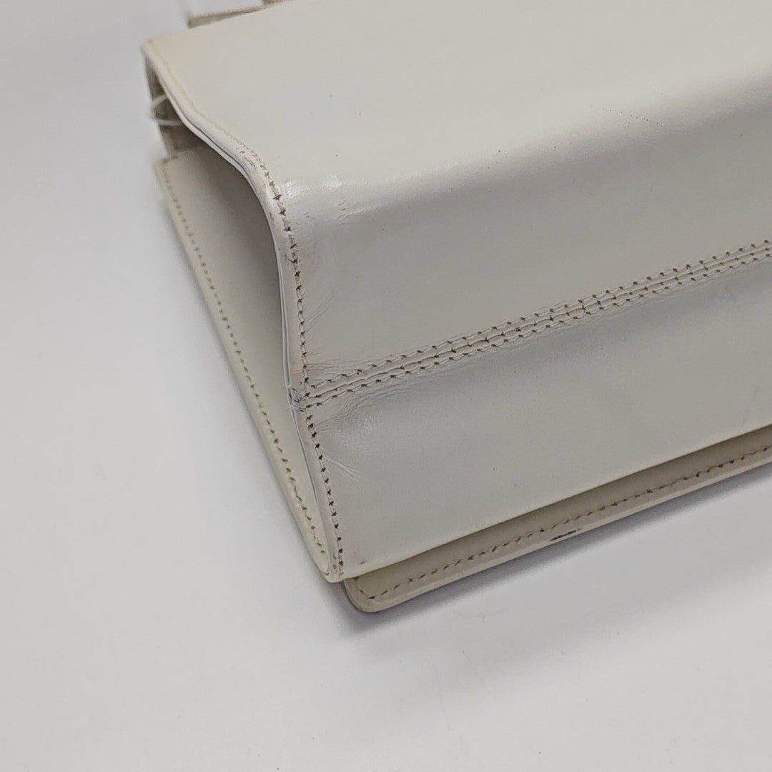Calfskin Shoulder Bag White