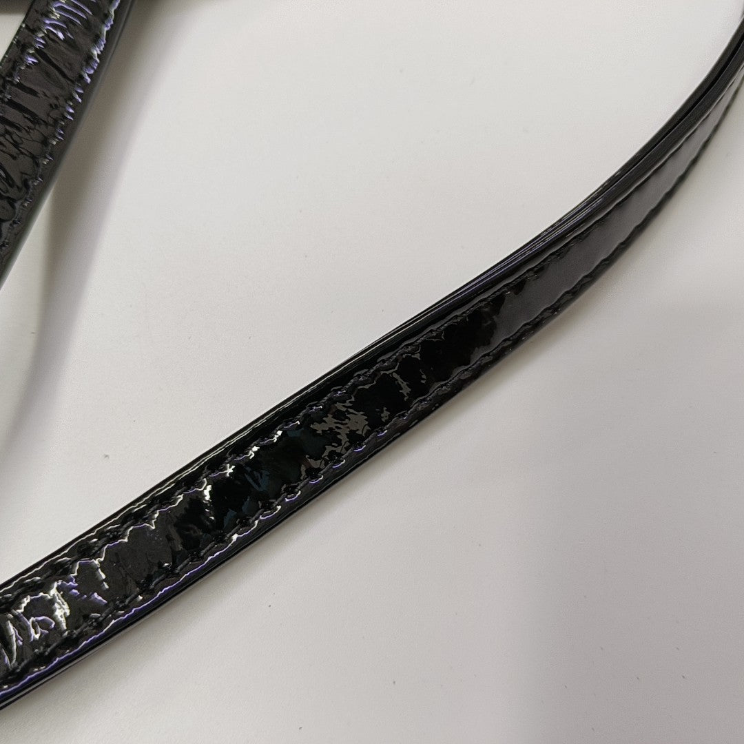 Lady Dior Large Cannage Patent Leather Black