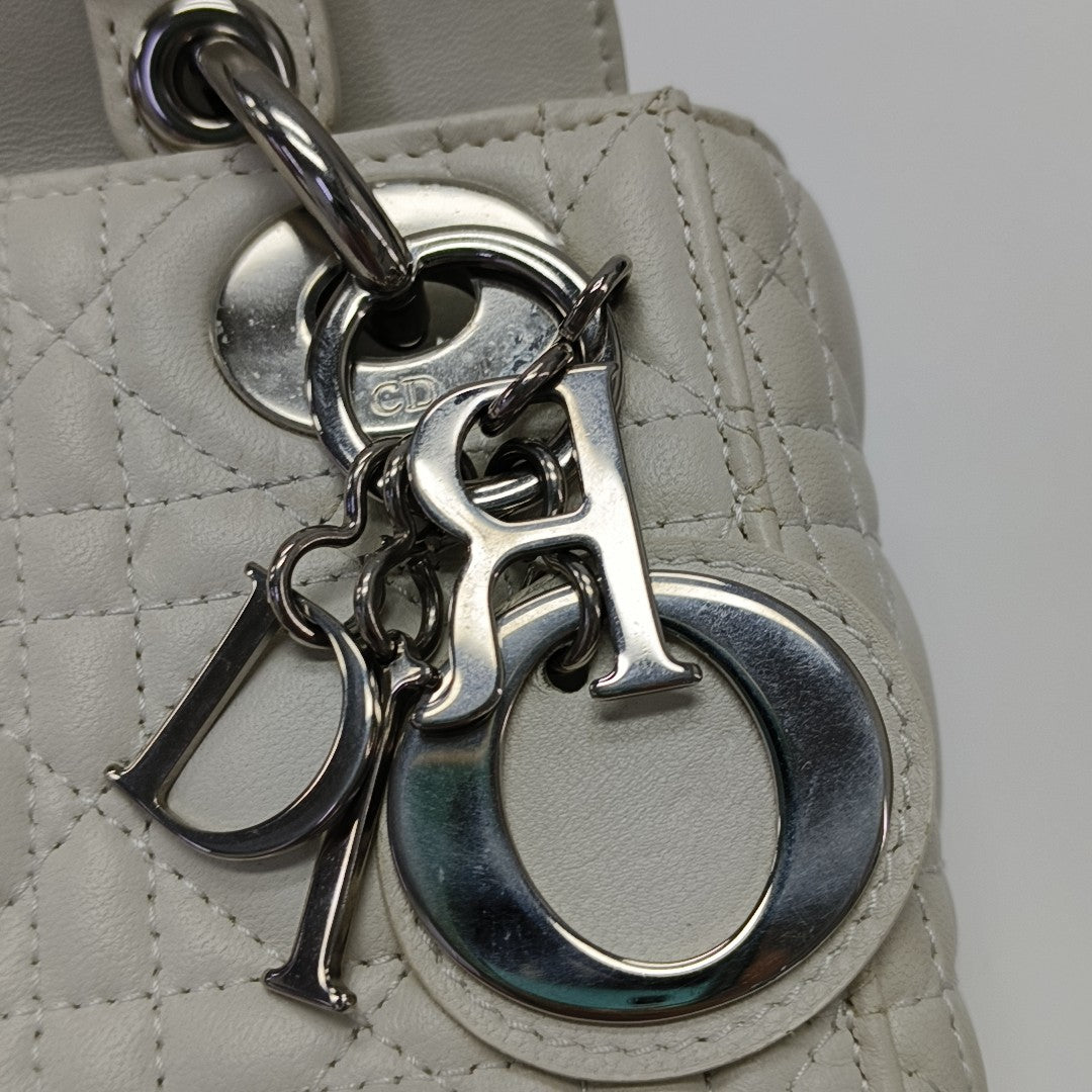 Lady Dior Mini Cannage Lambskin White