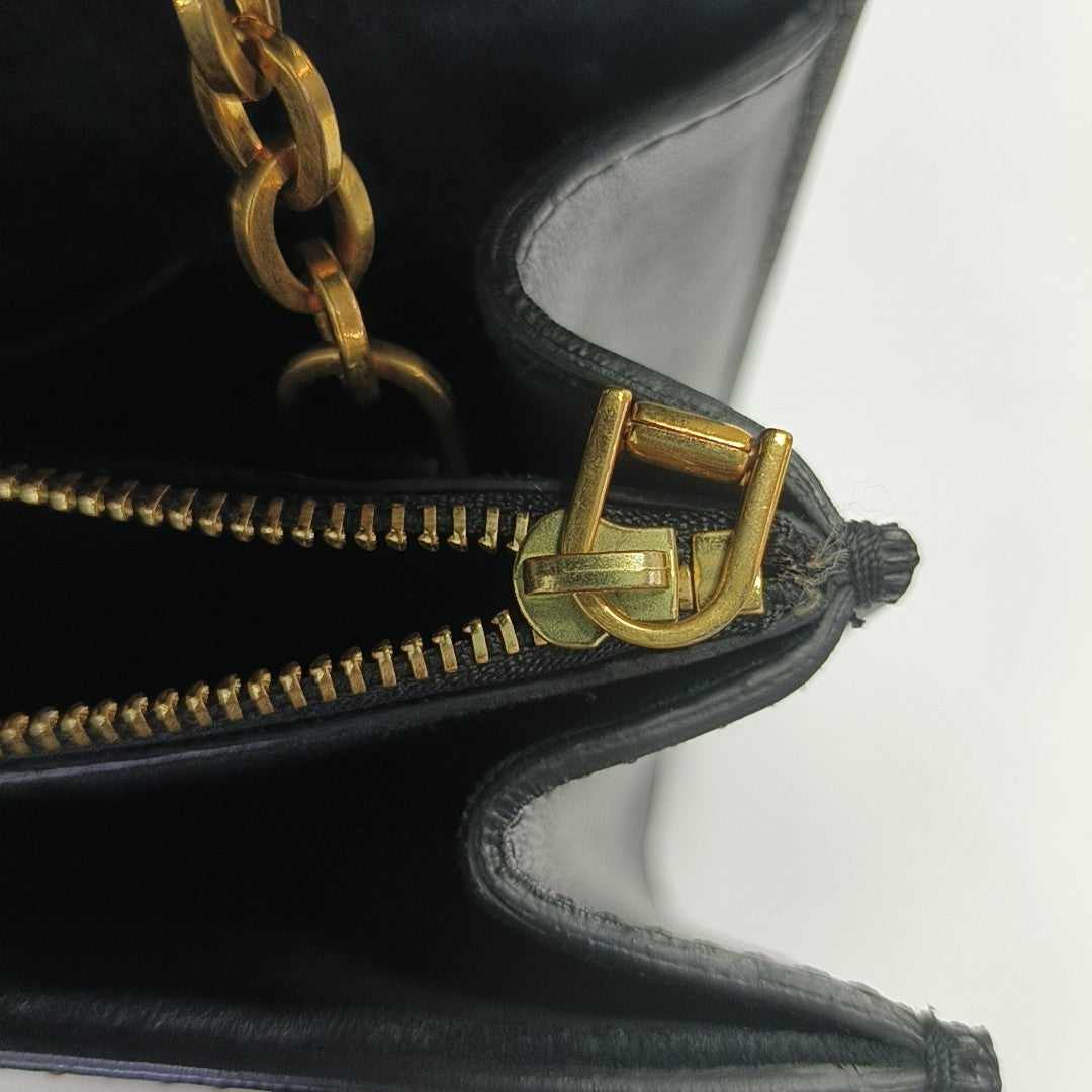 Calfskin Shoulder Bag Black