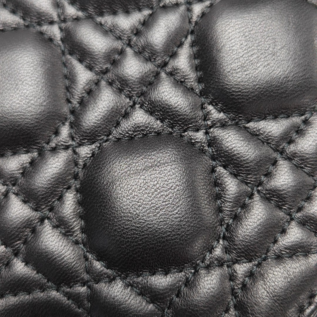 Lady Dior Mini Cannage Lambskin Black