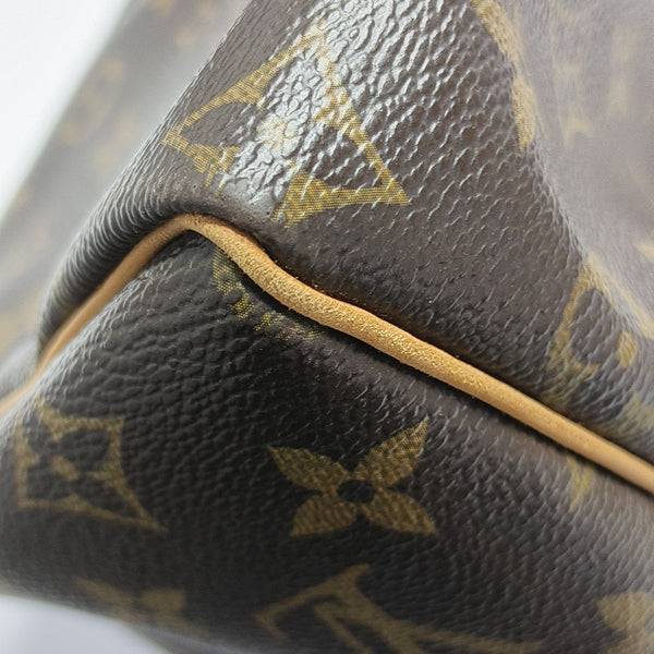 SPEEDY 25 Monogram Coated Canvas Brown