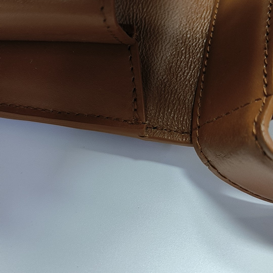 Calfskin Shoulder Bag Brown