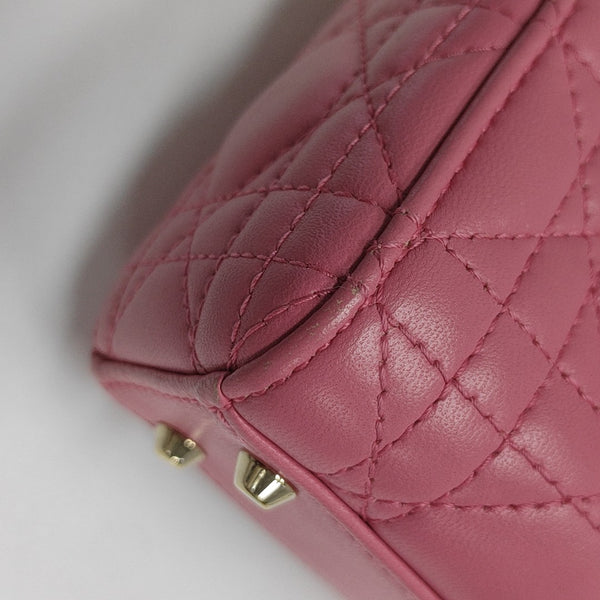 Lady Dior Mini Cannage Lambskin Red