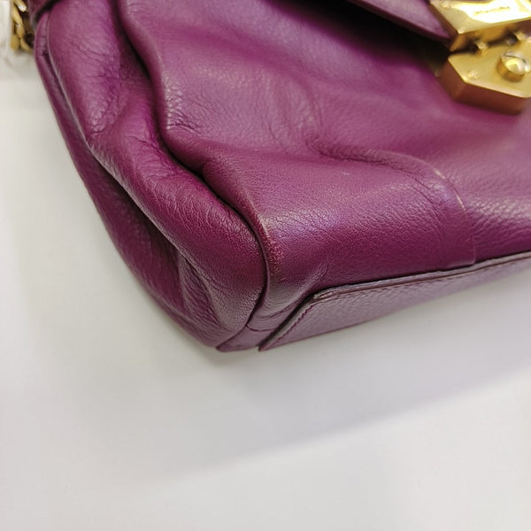 Calfskin Shoulder Bag Purple
