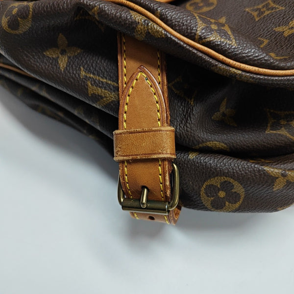 SAUMUR 35 Monogram Coated Canvas Brown