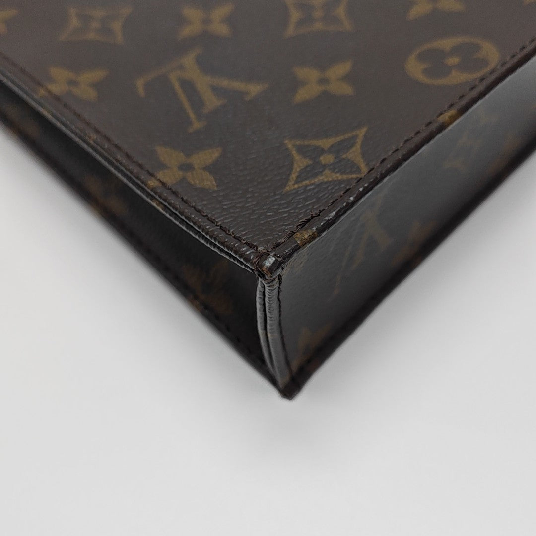 SAC PLAT Mini Monogram Coated Canvas Brown